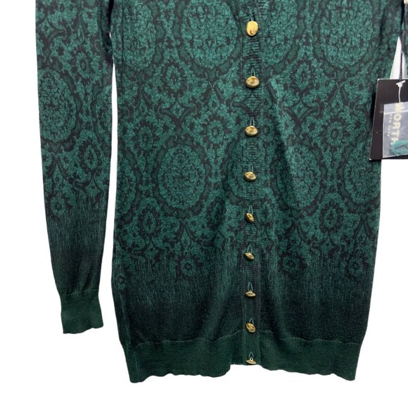 Worth 100% Wool Knit Floral Sweater Cardigan Jacket Coat - Picture 5 of 12